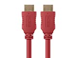 Monoprice Cabo HDMI de alta velocidade - 1,8 m - Vermelho, 4K @ 60Hz, HDR, 18Gbps, YUV 4:4:4, 28AWG - Série Select